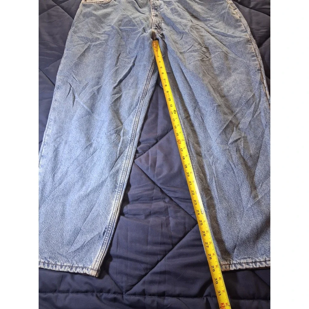 Carhartt B155 DST Fleece Lined Relaxed Fit Jeans Mens 48x30 Blue Denim Work Pant
